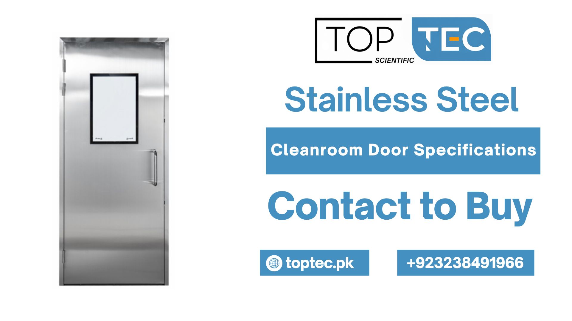 Stainless Steel Cleanroom Door