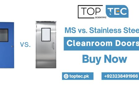 MS vs. Stainless Steel Cleanroom Doors for Pharma